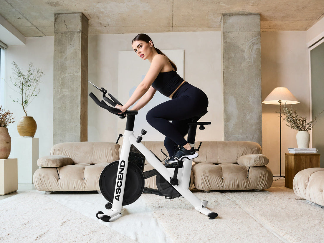 woman on spin bike