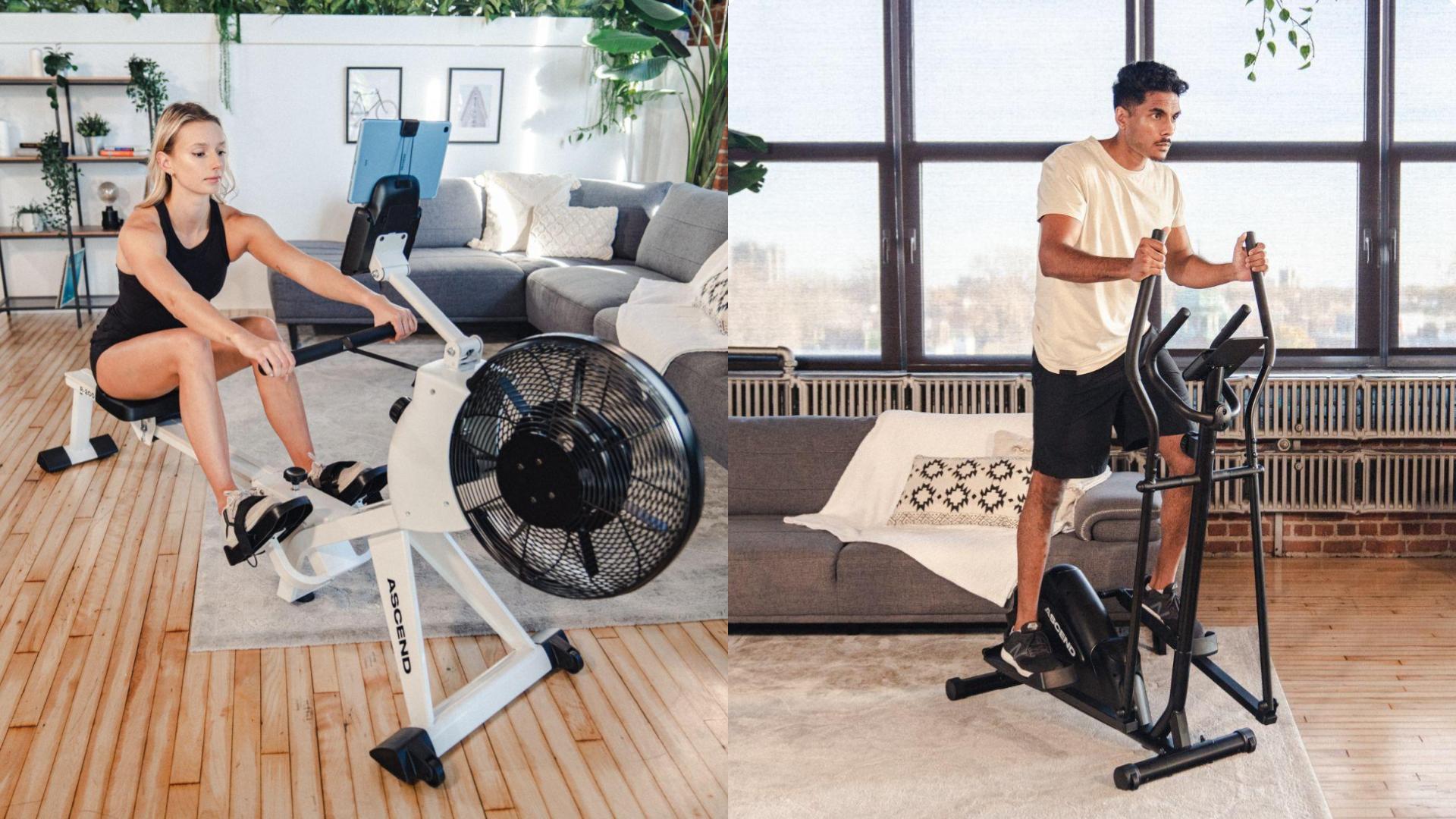 Rameur ou elliptique pour le gym à domicile – Ascend