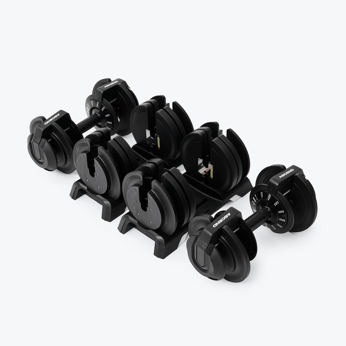 Bundle : Ascend 3-in-1 Adjustable Dumbbells (7 to 52.5 lb) & Bench