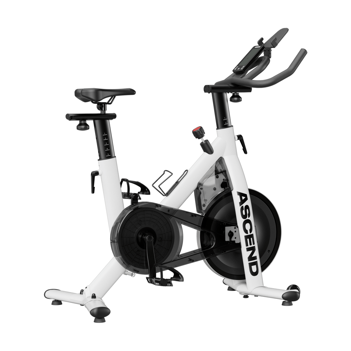 White Ascend S2 Magnetic Spin Bike 30lb flywheel indoor exercise