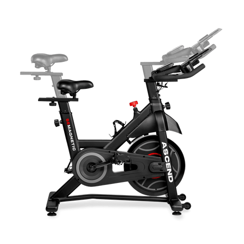 White Ascend SE Magnetic Spin Bike 29lb flywheel indoor exercise bike