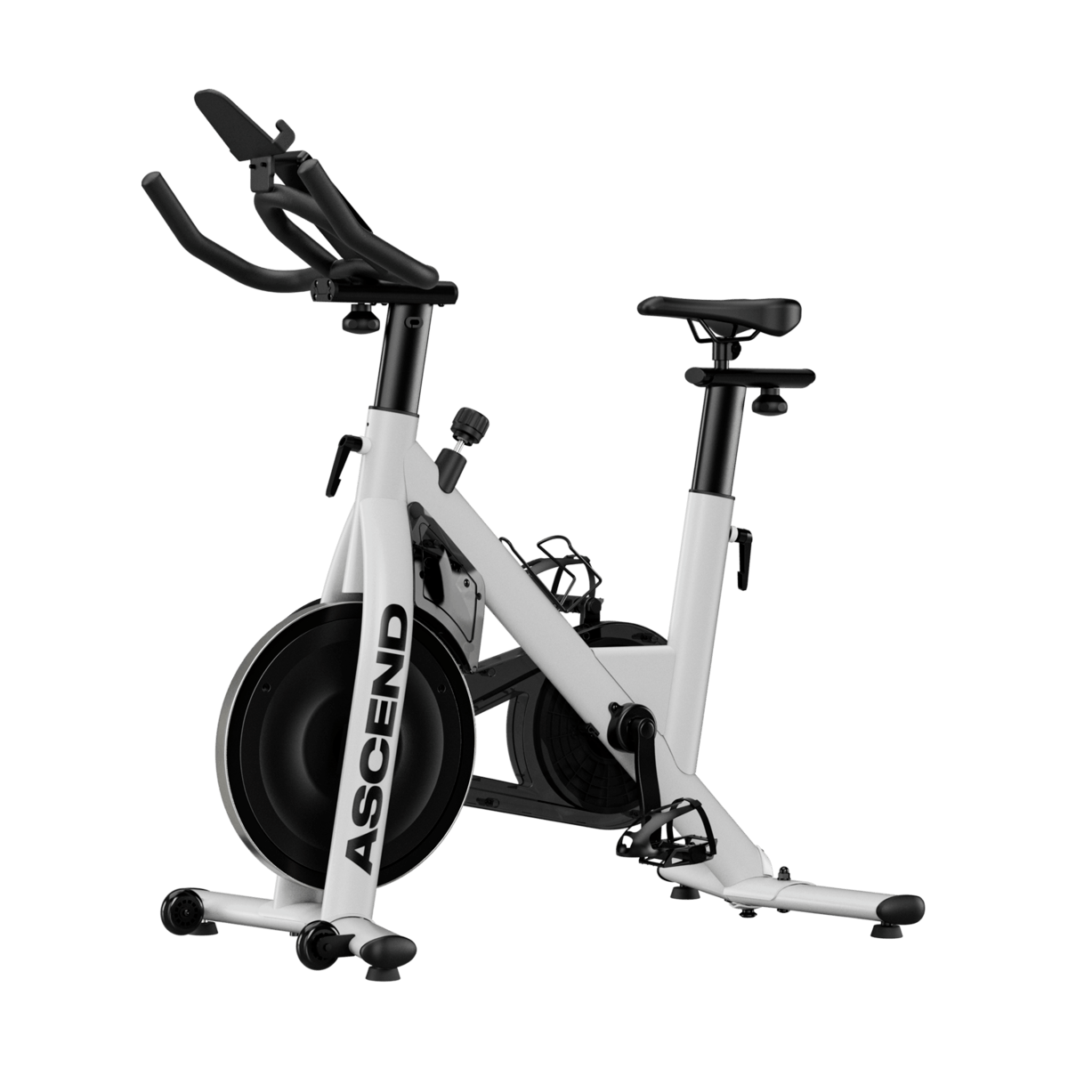White Ascend S2 Magnetic Spin Bike 30lb flywheel indoor exercise bike
