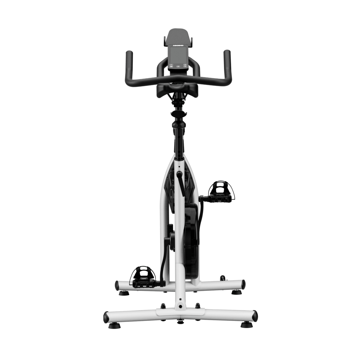 White Ascend S2 Magnetic Spin Bike 30lb flywheel indoor exercise bike