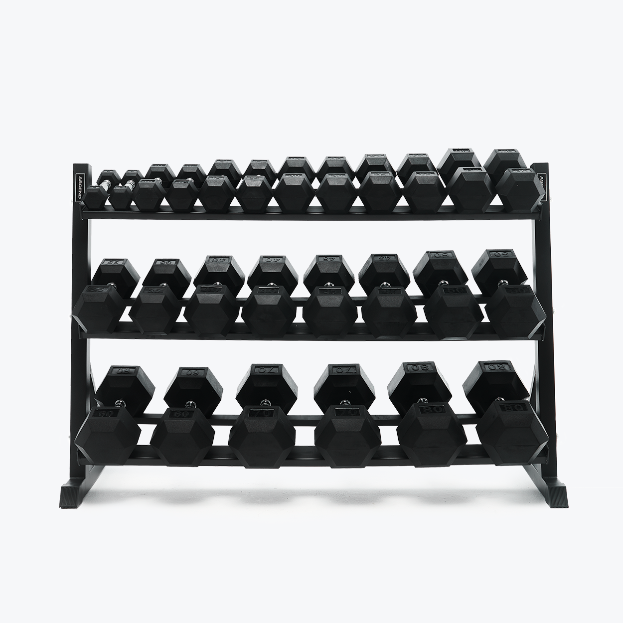 Hex Dumbbell Set With Dumbbell Rack | Montreal Weights – Ascend